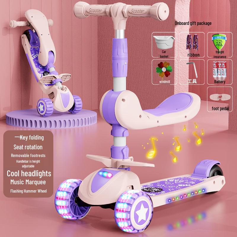 3-in-1 Toddler Scooter & Ride-On: For Ages 2-6, Boys & Girls