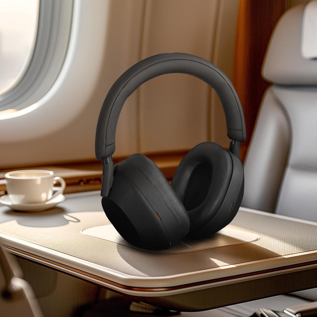 Aurivor Replacement Ear Pads Cushions for Sony Noise Cancelling Headphones Premium XM5 Ear Covers with Soft Leather and Optimized Memory Foam &
