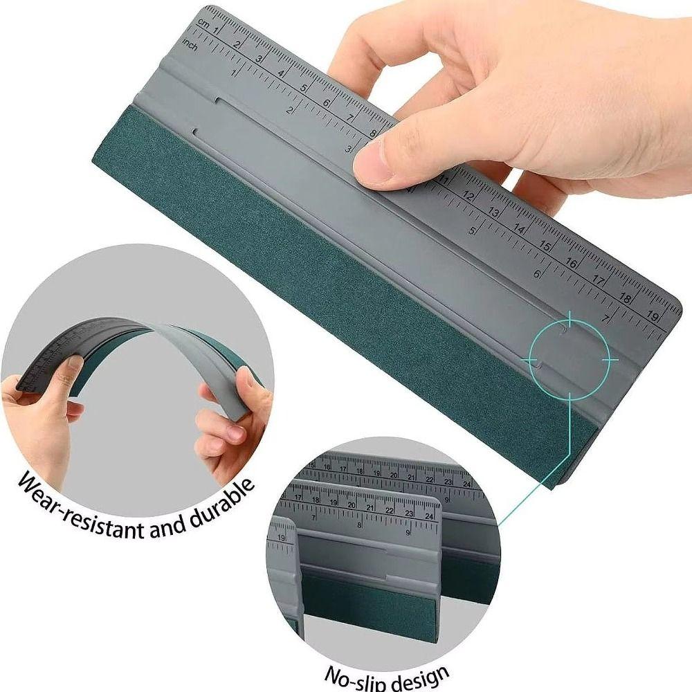 Scratch-Free Vinyl Wrap Squeegee With Ruler Window Tint Tool Vinyl Wrap Installing