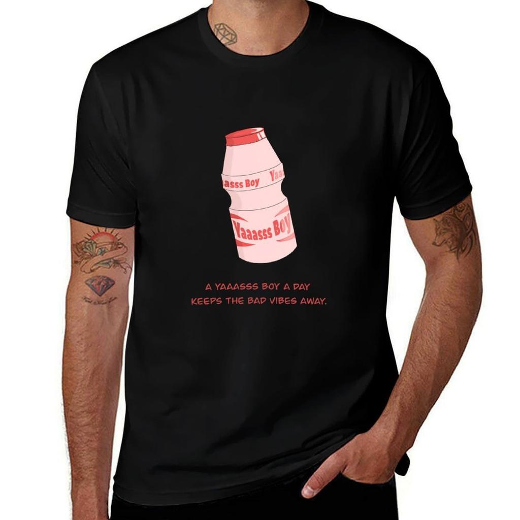 Yaaasss Boy Drink Tshirt Novelty Graphic Tee Shirt