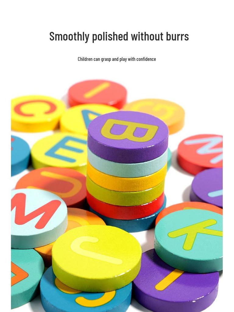 Montessori Wooden Snail Alphabet Matching Educational Toy for Kids