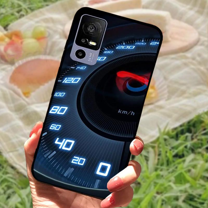 Weiche TPU-Handyhülle für TCL 40R 5G Stoßfeste Schwarze Schutzhülle Bumper für TCL 40 R 5G Schöne Modische Handy-Rückseite Fundas Coques
