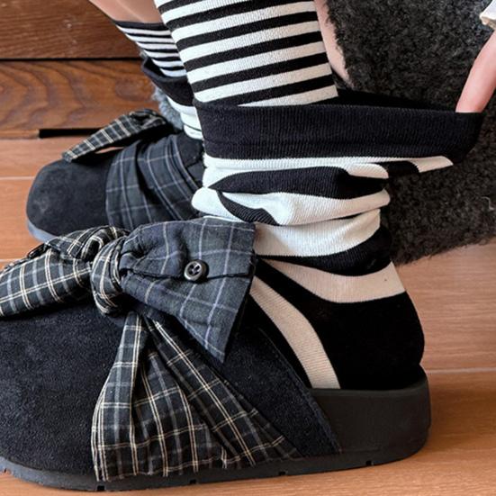 Falsche Doppellagensocken Damen Gestreifte Lässige Stiefelsocken Atmungsaktive Geraffte Slouchy Socken für Street Fashion Alltagsbesorgungen Sportbekleidung