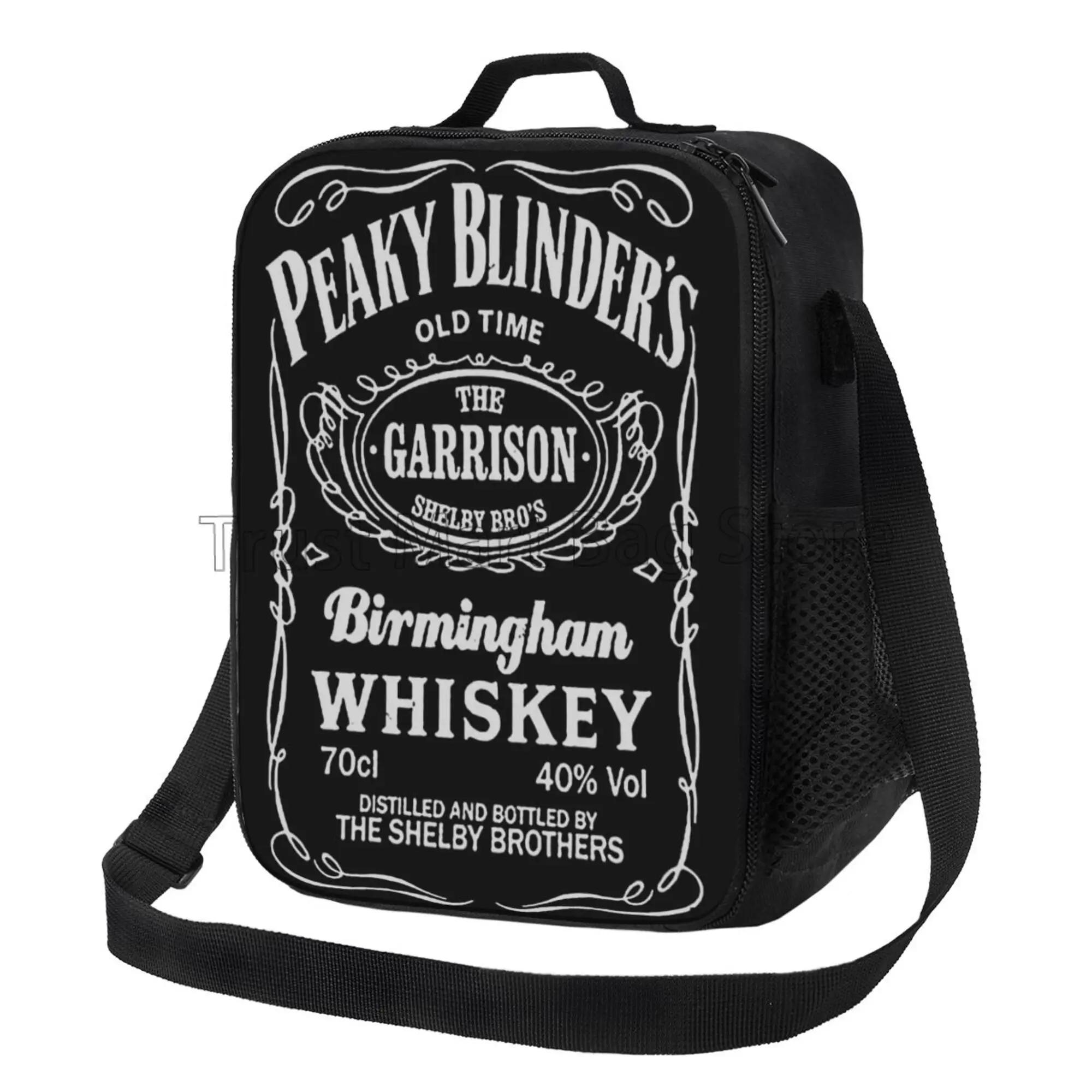 Peaky Blinders Insulated Lunch Bag Reusable Waterproof Thermal Oxford Bento Tote with Adjustable Strap for Work Picnic Travel