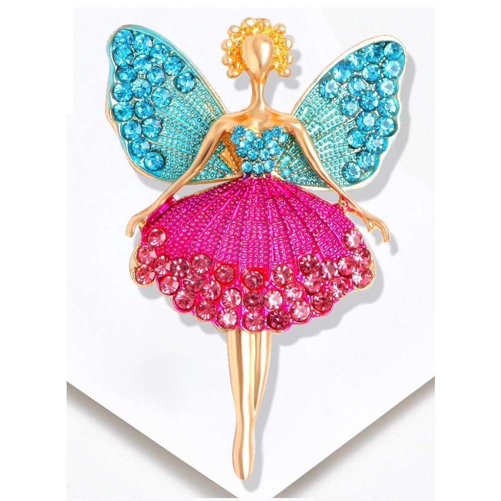 Diamond Butterfly Versatile Simple Brooch Flower Anti-light Pin Clothing Accessories Corsage