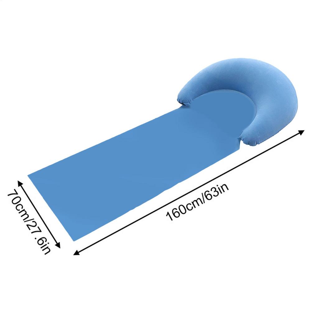 Beach Mat Inflatable Pillow Outdoor Beach Lounger Sandproof Lounger Resting Relaxing Pad Foldable For Family Friends Sun Bathing