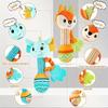 Plush Baby Teether and Rattle Toy with Hand Grip - Educational and Soothing Crib Mobile for 0-1 Year Olds