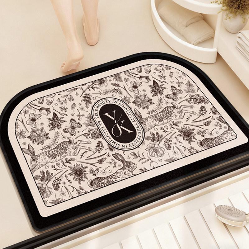 Luxury Quick-Dry Non-Slip Diatomaceous Floor Mat - Absorbent, Stain & Scratch-Resistant Bathroom Door Mat