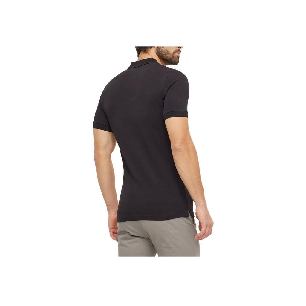 Calvin Klein Solid Color Button Short Sleeve Polo Shirt Men tops Black J30J325269-BEH
