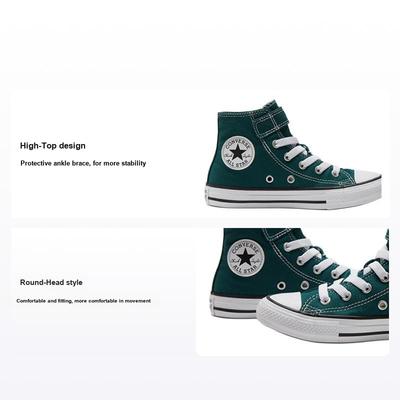 All Star 1V Bequem Vielseitig High-Top Kinder Leinenschuhe Kinder Sneaker Grün A04724C303