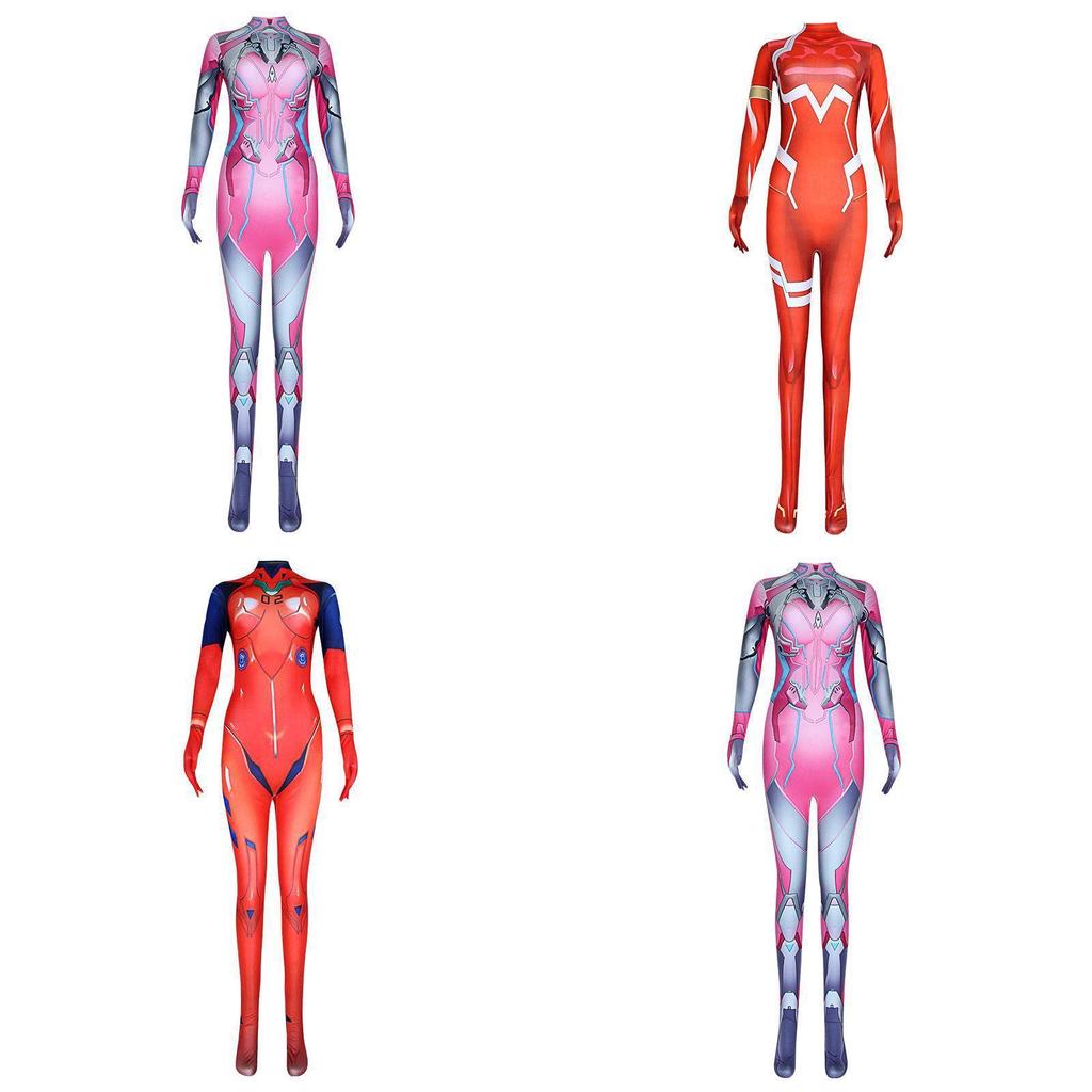 Halloween Cosplay Bodysuit With New Century Evangelion Asuka For Anime And Game Character Dressing
