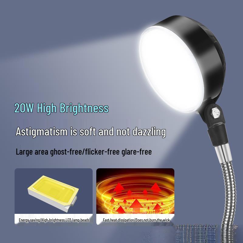 High Brightness Lathe Work Light with Strong Magnetic Base and Button Switch for Industrial Use