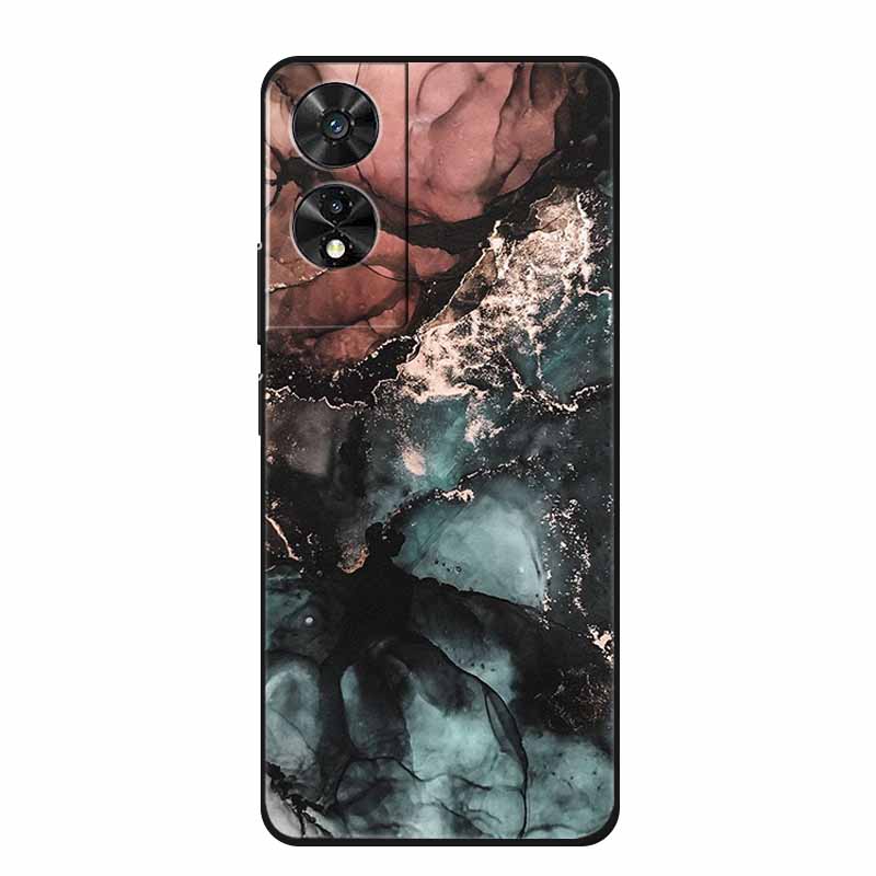 For TCL 505 Case Cartoon Pattern Black Silicone Luxury Phone Cases for TCL 505 Shockproof Soft Covers for TCL 505 TPU Funda Capa