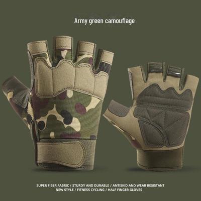 Unisex Tactical Half-Finger Gloves for Outdoor Sports, Mountaineering, Cycling, and CS Training