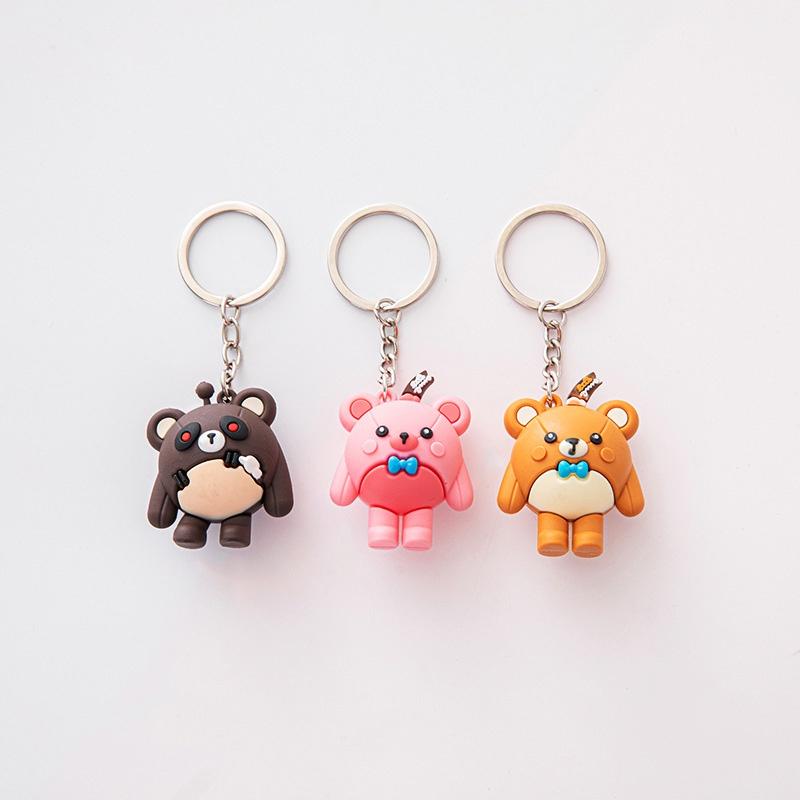 Keychain Eggie Party Pendant Bear Figure Keyring Bag Decoration Kid Gift Unisex