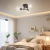 Semi Flush Mount Ceiling Light Metal Black Sputnik Chandelier 3 Light E27 Bulb Base Near Ceiling Light for  Living Room Hallway