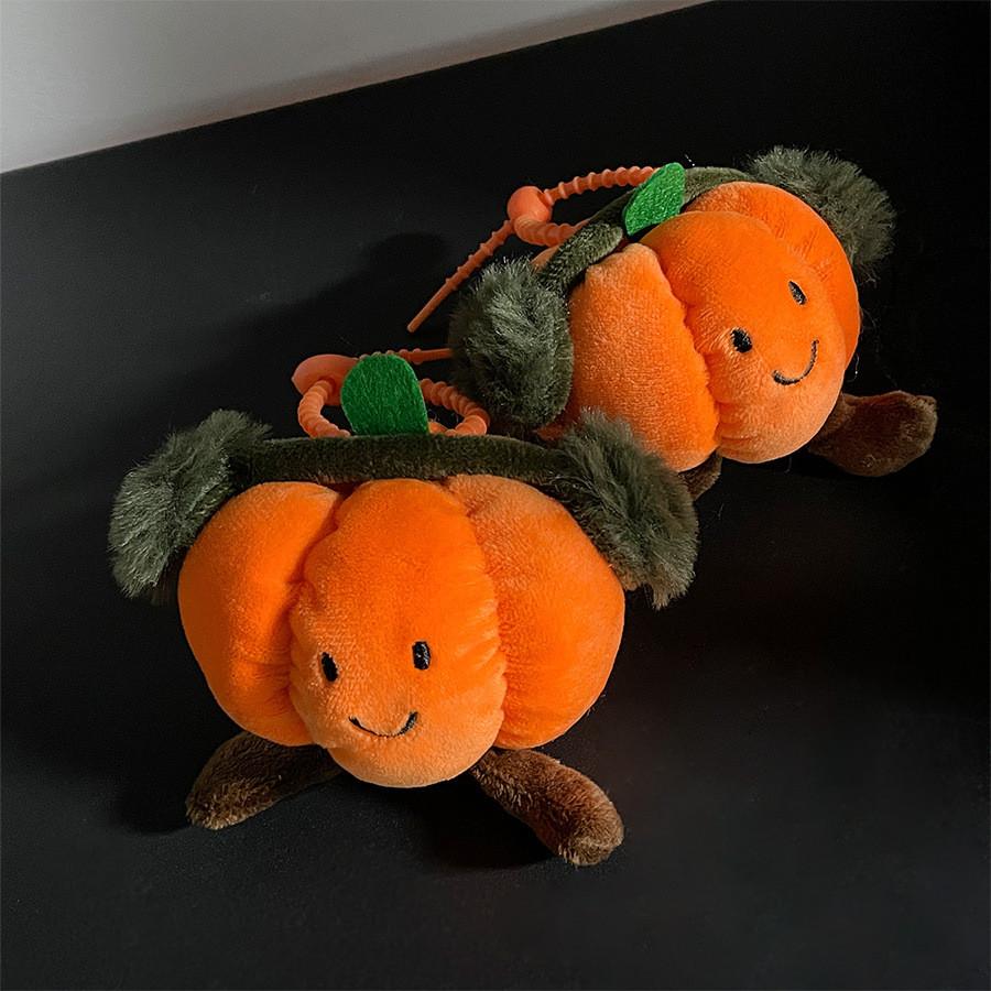 Headphone Playful Plush Pumpkin Doll Cute Bag Charm For Decoration Creative