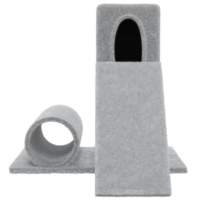 171607 vidaXL Arbre à chat avec griffoir en sisal Gris clair 59 cm
