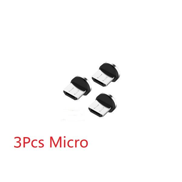 1/3/5/10PCS Round Magnetic Cable Plug Type C Micro USB C 8 Pin Plugs Fast Charging Adapter Phone Microusb Type-C Magnet Charger Plug