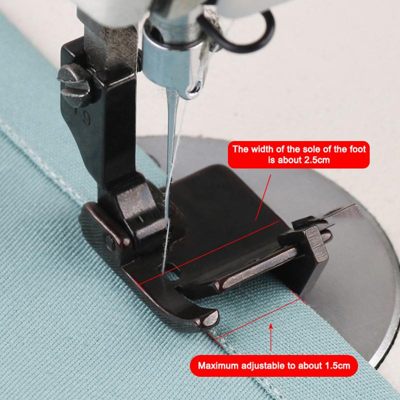 Picioruș Presor Multifuncțional Ajustabil T9 Tivit Pliat cu Ghid de Margine Rulant Picioare de Mașină de Cusut Industrială cu Pat Plat Piese