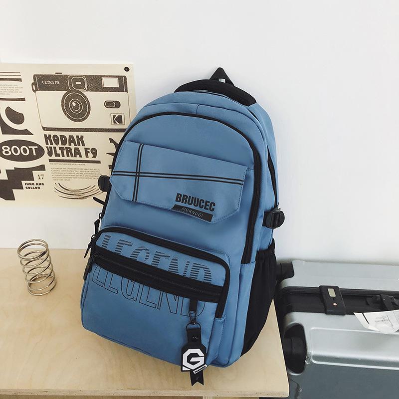 Student Bag Junior High School Students Large Capacity Backpack Men's Backpack