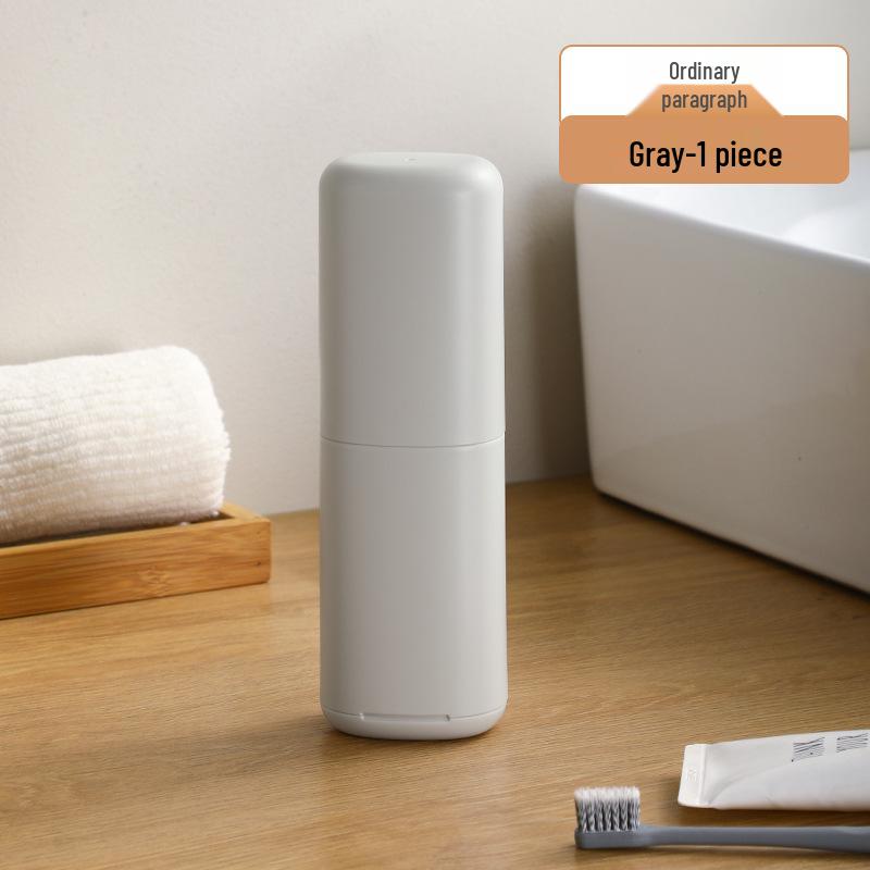 

Portable Travel Oral Care Set: Toothbrush, Toothpaste, & Mouthwash Storage for Business Trips