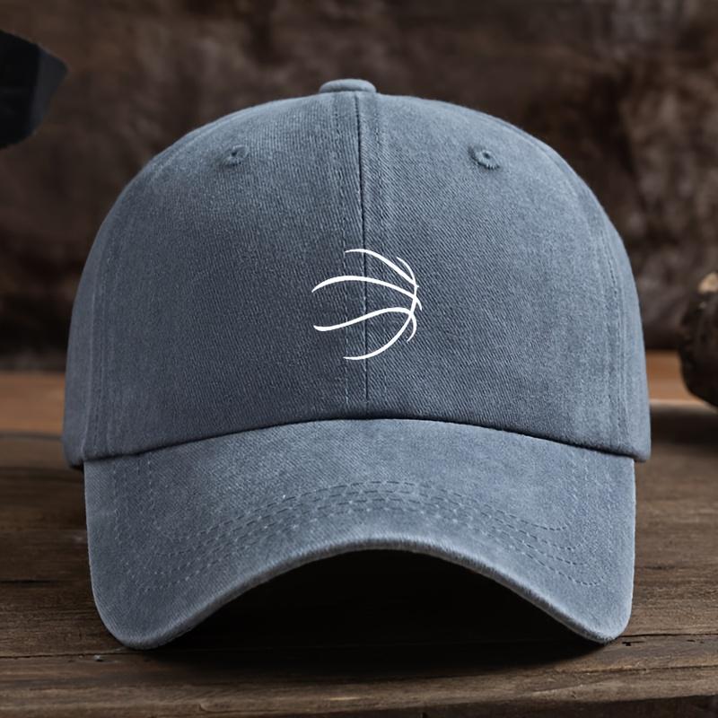 Football Printed Baseball Cap For Men, Outdoor Hat With Curved Brim For Sun Protection And Adjustable Duckbill Cap, Trendy