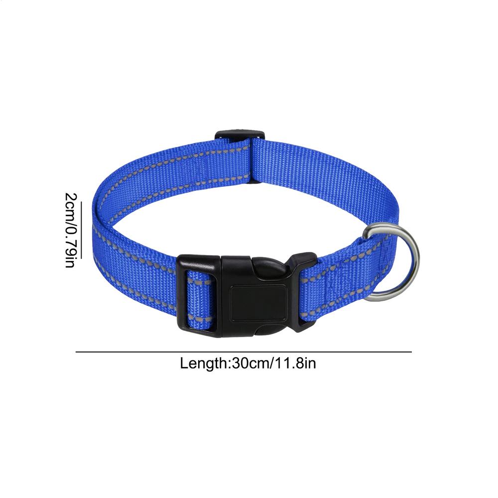 Reflective Dog Collar Adjustable Cat Collar Safety Nylon Pet Collar Durable Comfortable Reflective Pet Collar Pet Supplies