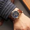 [Salvatore Marra] Watch Moon Phase Multi-Calendar 50m Waterproof Business Formal Men's Leather Strap Limited Edition Pink Gold Blue Brown