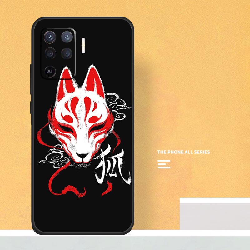 Japanese Style Fox Case For Oppo A5 A6 Pro A16 A76 A96 A17 A57 A40 A60 A80 A98 A58 A78 A18 A38 A54 A74 A94 A15