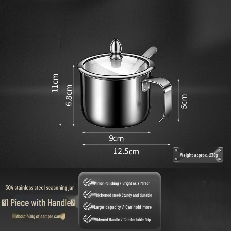

304 Stainless Steel Seasoning Jar with Handle