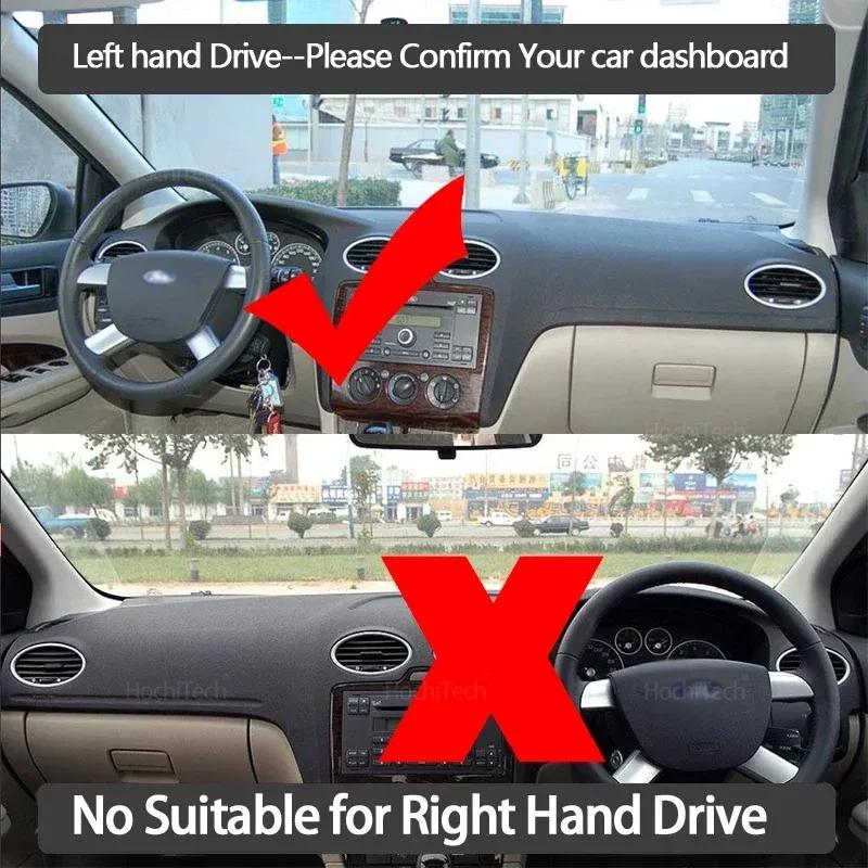 For Ford Focus MK2 MK2.5 2004-2010 Car Dashboard Cover Avoid Light Pad Instrument Panel Mat Case Carpets