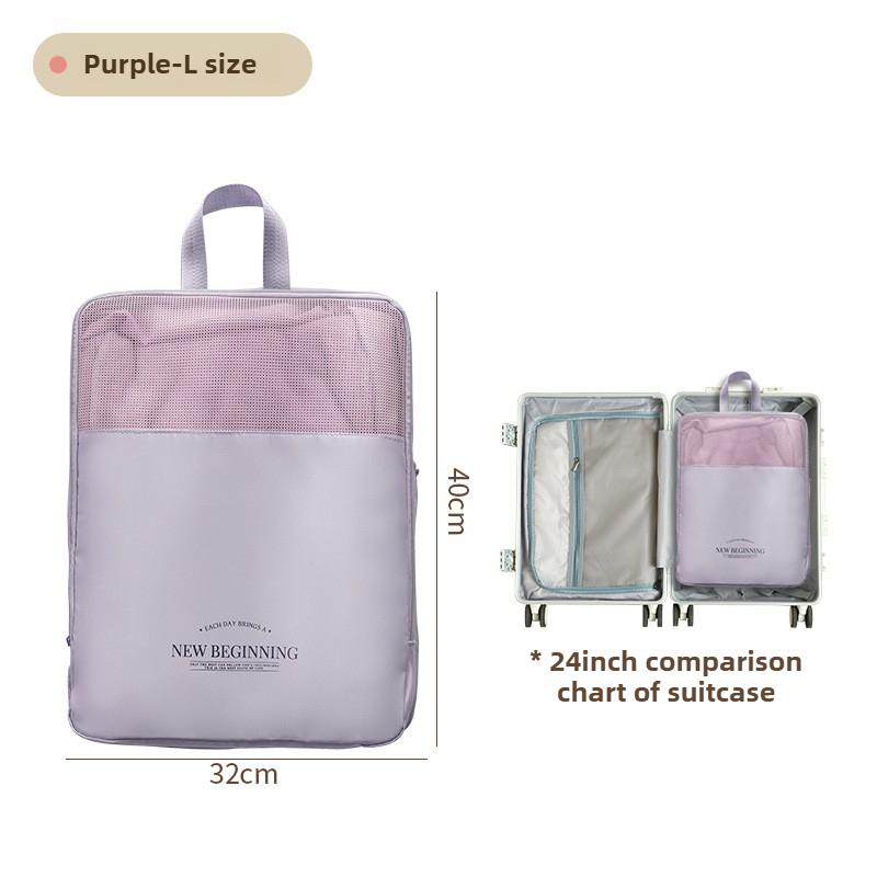 Travel Compression Packing Cubes Waterproof Nylon Bags for Suitcase, Underwear Organizer & Clothes Storage Vacation Essentials