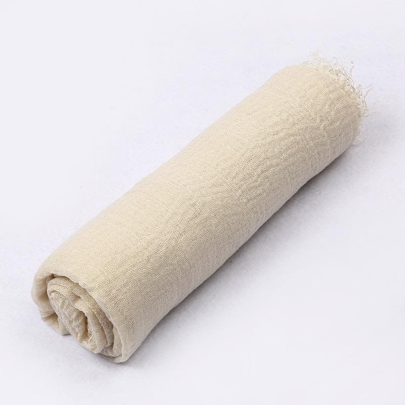 180*90cm Women Muslim Crinkle Hijab Scarf Femme Musulman Cotton Linen Solid Headscarf Islamic Hijab Shawls and Wraps