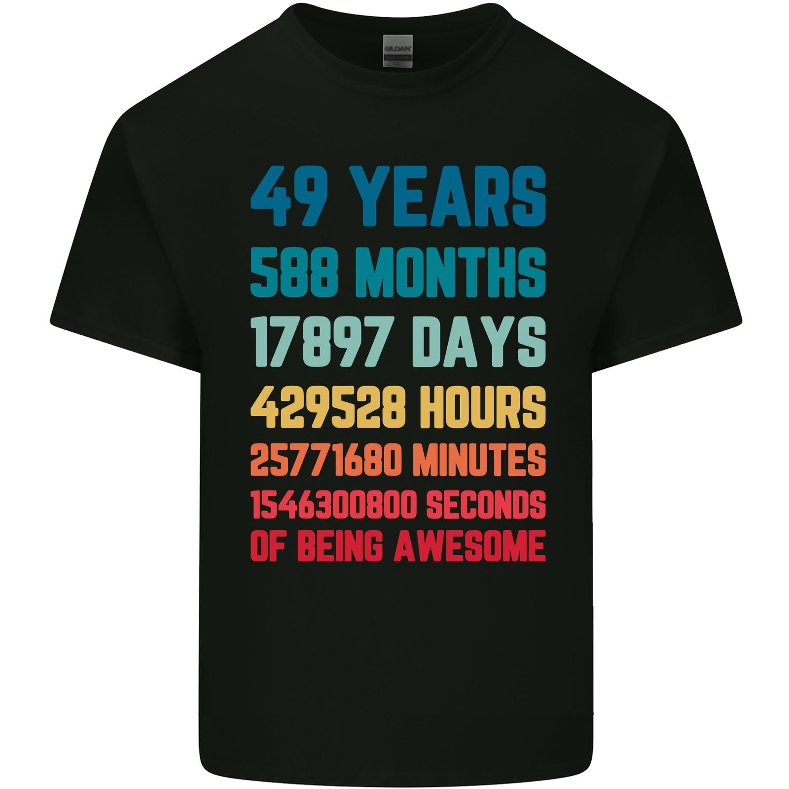 

49th Birthday 49 Year Old Mens Light Cotton T-Shirt Mens Womens Tees Top M