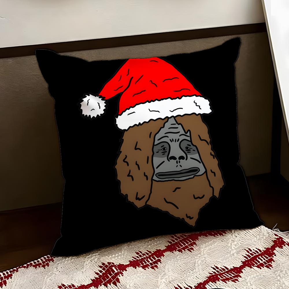 SSassy the SasquatchS Cushion Cover Reversible Soft Durable Pillow Cover Home Car MultiScene Use for Daily Comfort