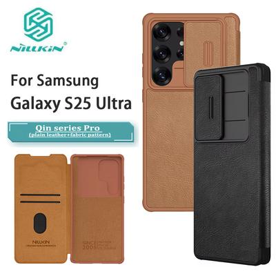 NILLKIN For Samsung Galaxy S25 Ultra Phone Case Qin Prop Leather Cover Camera Protection Back Cover