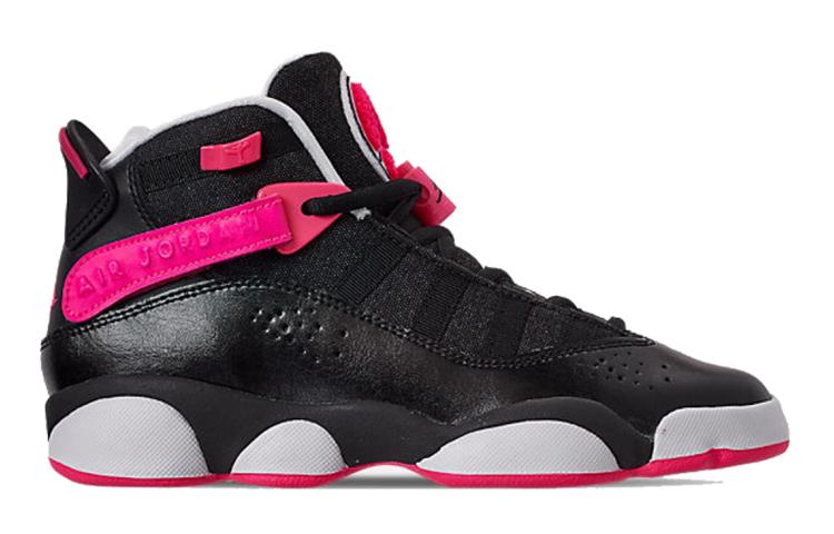 Kids' Sneakers Nike Jordan 6 Rings Black Hyper Pink White (GS) Black/Hyper Pink-White