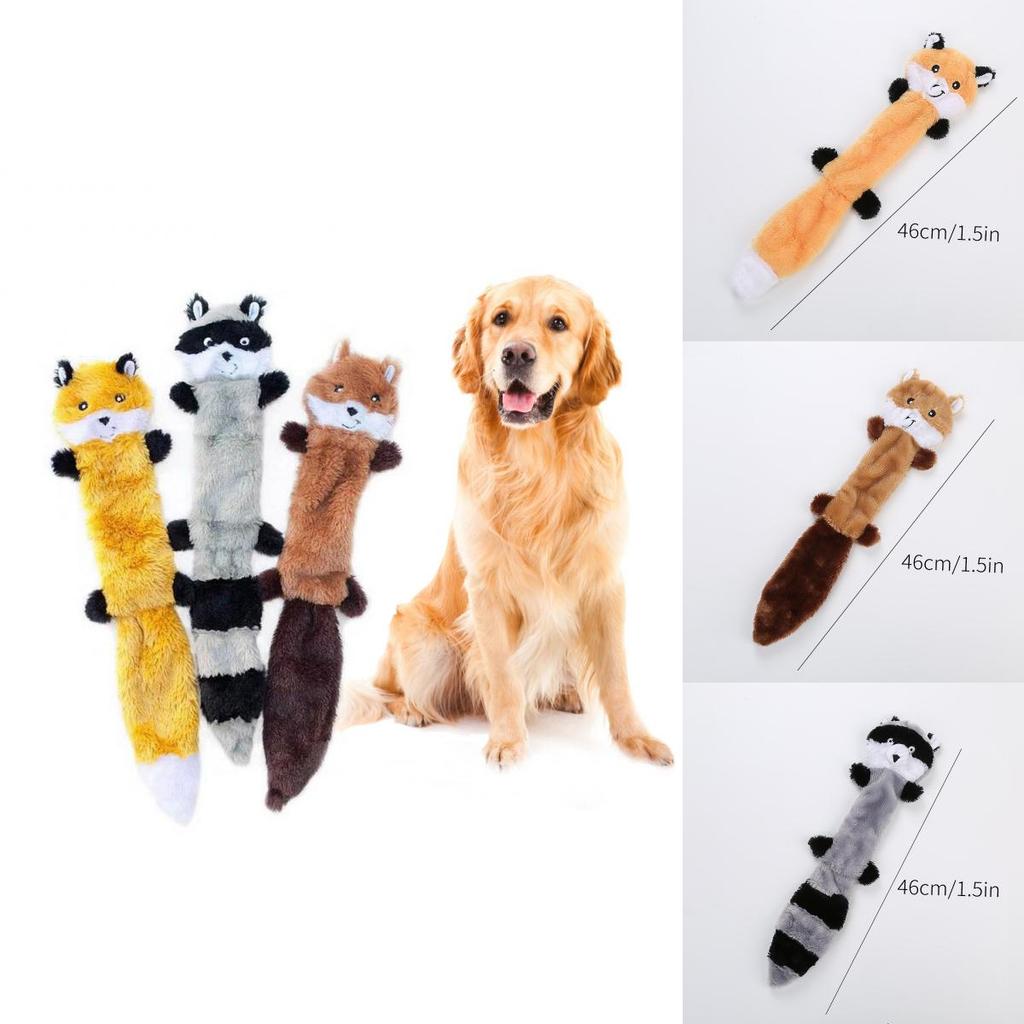 Interactive Pet Dog Toy Plush Squirrel Raccoon Chewable Teeth Grinding Skin Shell Pet Supplies Factory