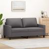 Vidaxl 2-Seater Sofa, Grey, 140 Cm, Faux Leather