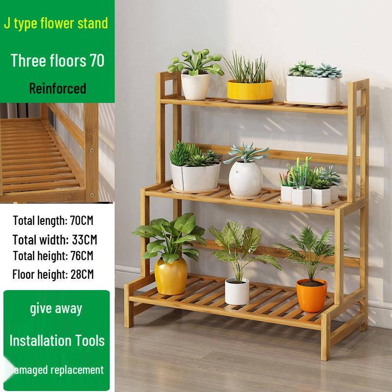 Bamboo Multi-Tier Indoor Plant Stand for Succulents and Flowers