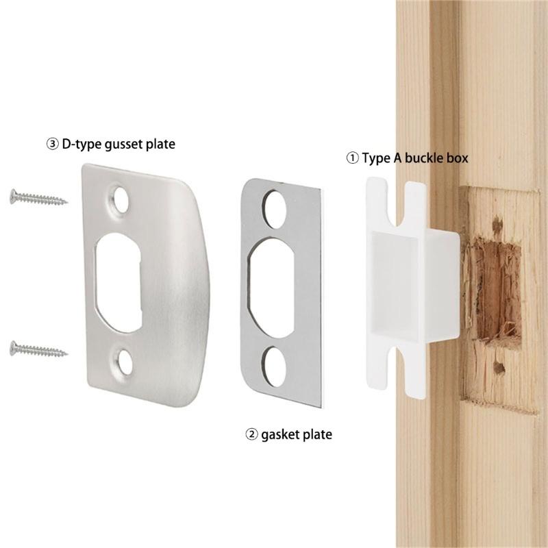 Standard Door Strikes Plate Practical Residential Security Striker Door Lock Latches Restorers Spacer Easy Installion