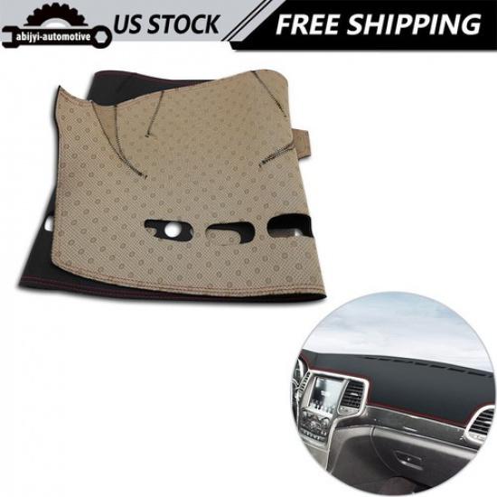 Красная кожаная накладка на приборную панель, противоскользящий коврик на панель для Jeep Grand Cherokee