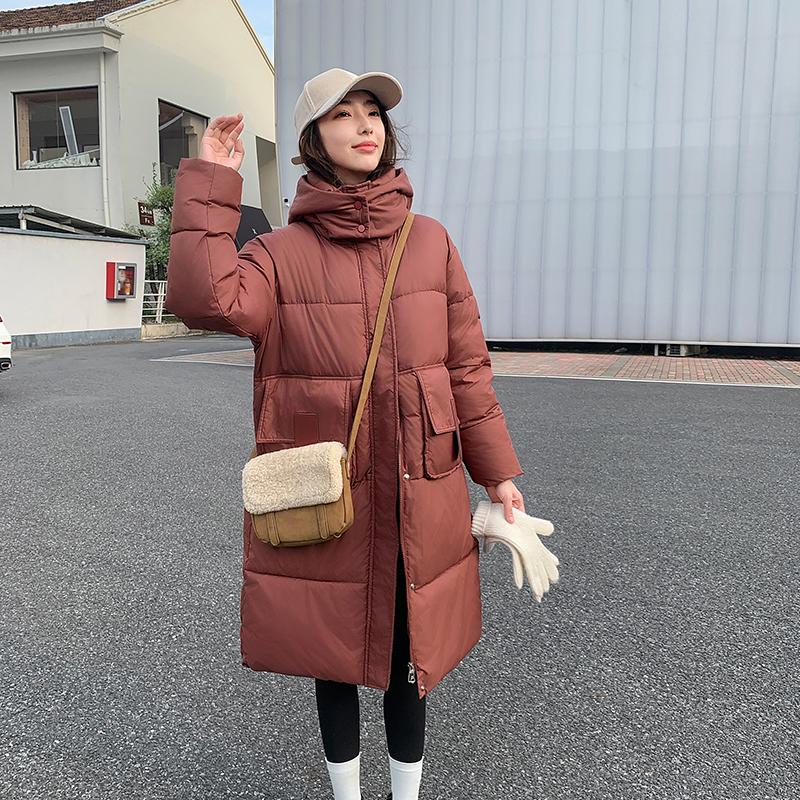 Women's Loose Hooded Thicken Coat with Lengthened  Bread Jacket In Winter