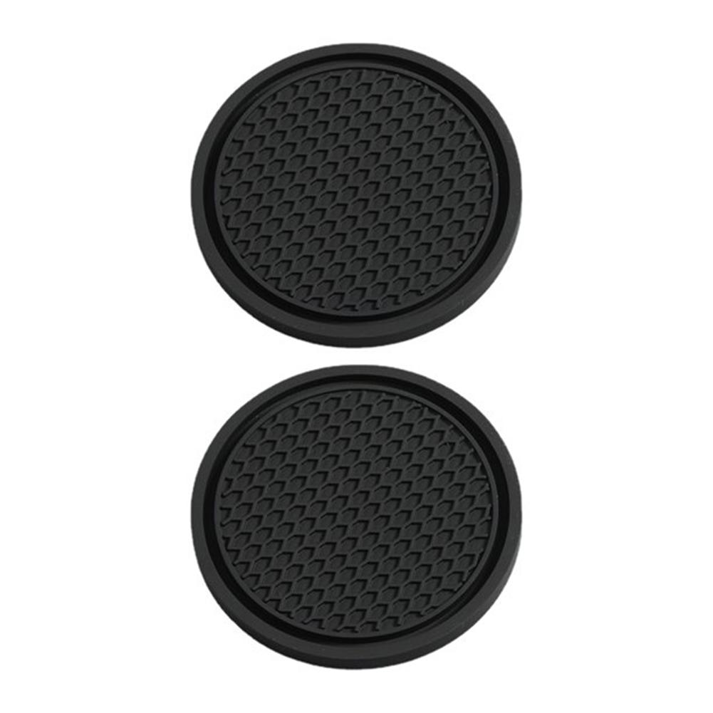 Soft Glue Cup Mat Anti Slip Portable Coaster for 2Pcs Car Cup Holder