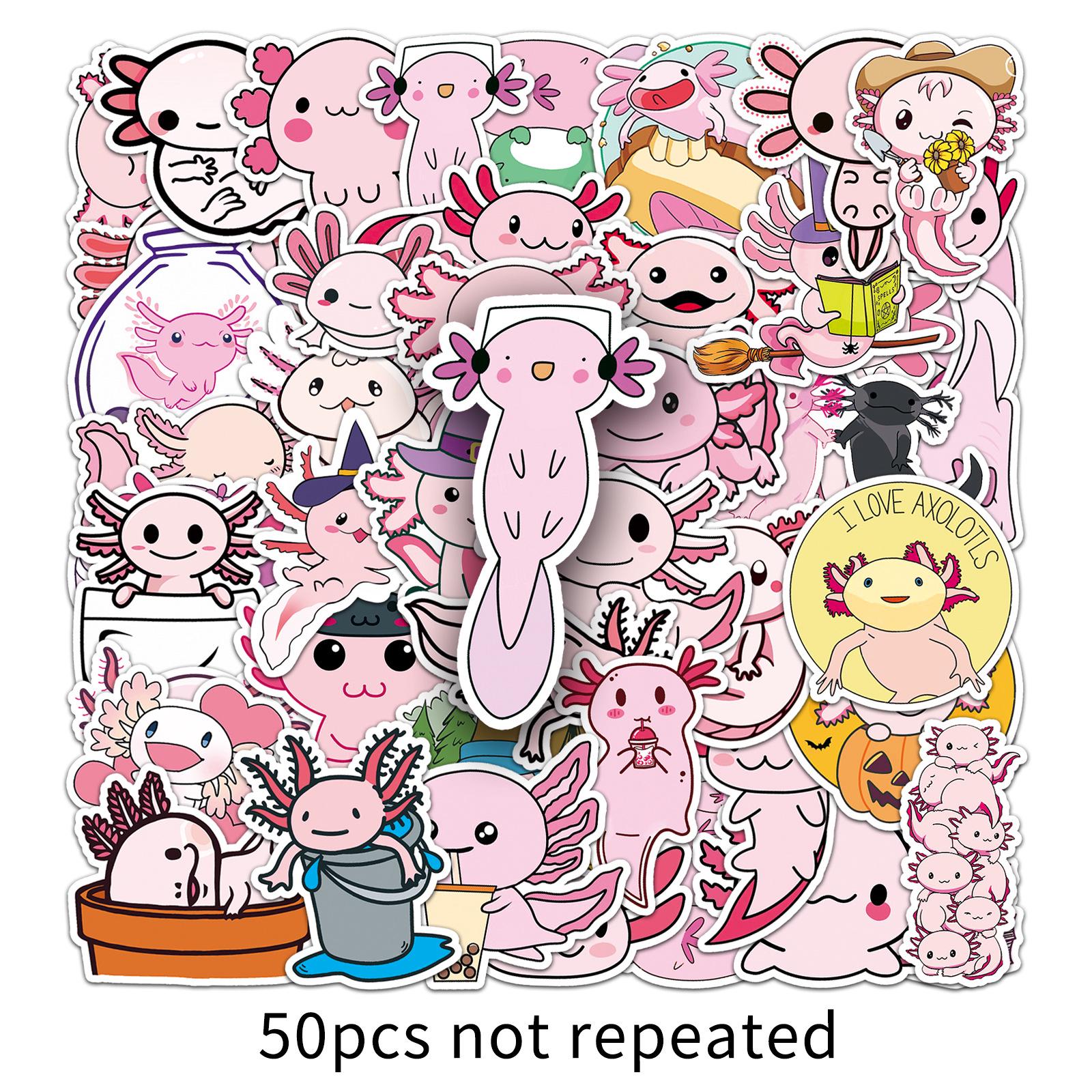 50 Salamander Cartoon Stickers for Suitcase, Laptop, Car - Trendy and Creative Decor