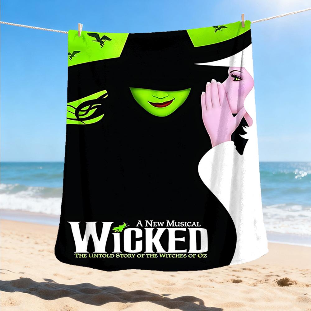 1pc Wicked Musical Outdoor Blanket Lightweight Flannel Throw For Travel, Camping, Livingroom, Couch, Chair Soft