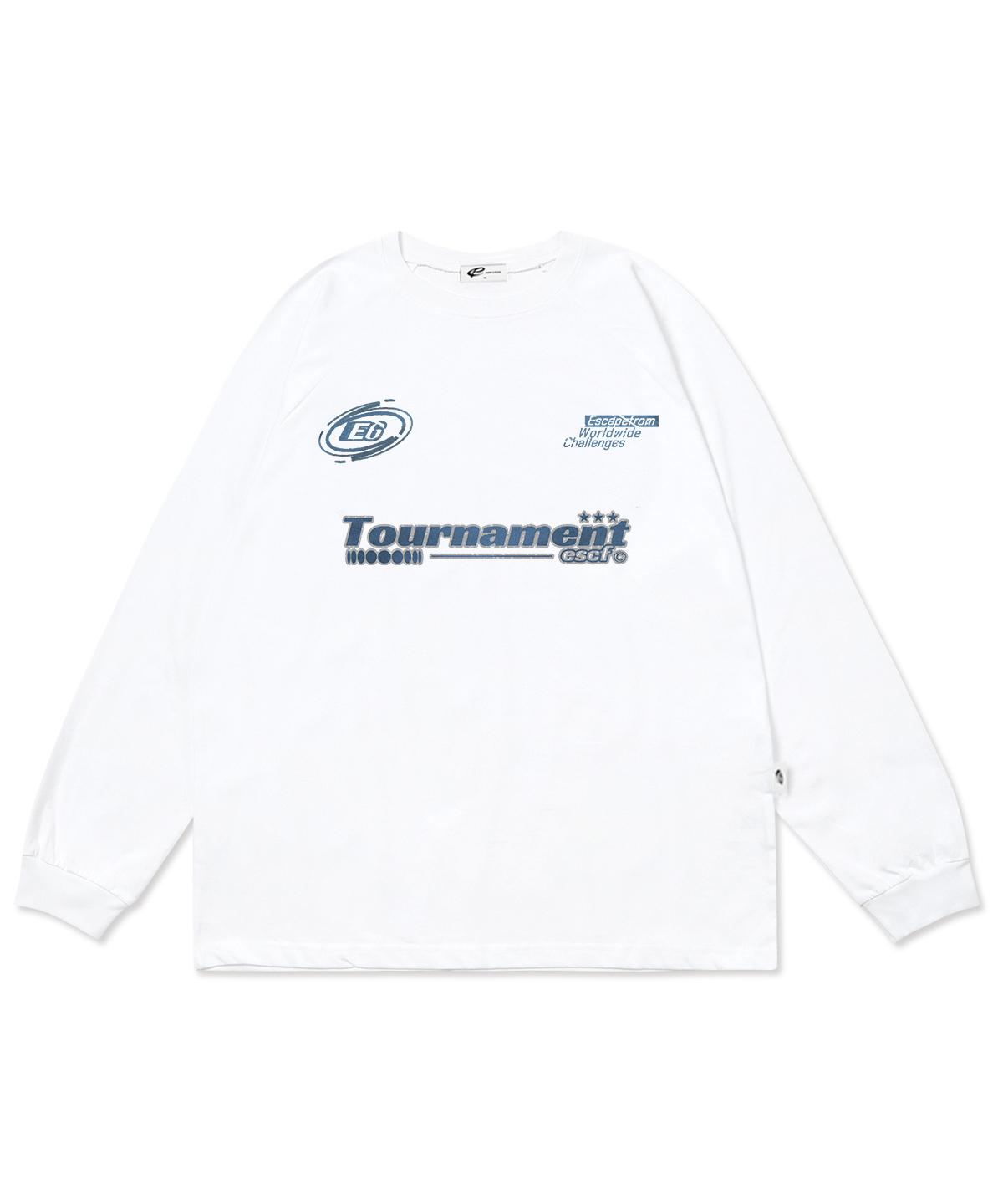 Escape From Blue Tournament Vintage Logo Print Long Sleeve White L