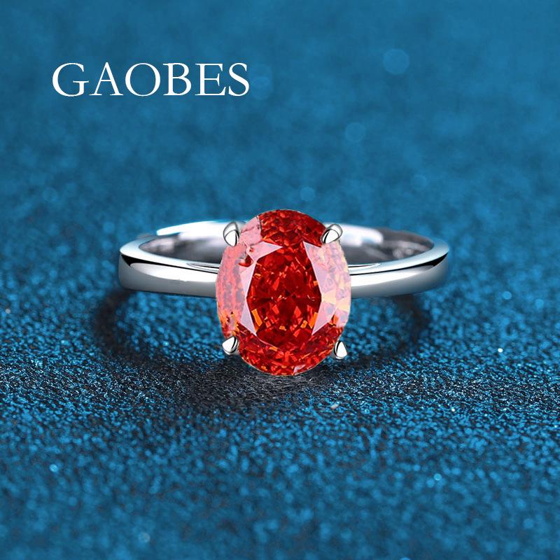 S925 Sterling Silver Ice Flower Cut Multi-Color Diamond Ring with Four-Prong Setting, Korean Style Size 7
