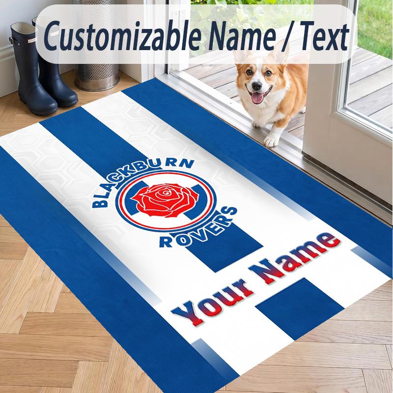 Custom Text Printed Rug Blackburn Rovers Football Non Slip Floor Carpet For Home Room Decor